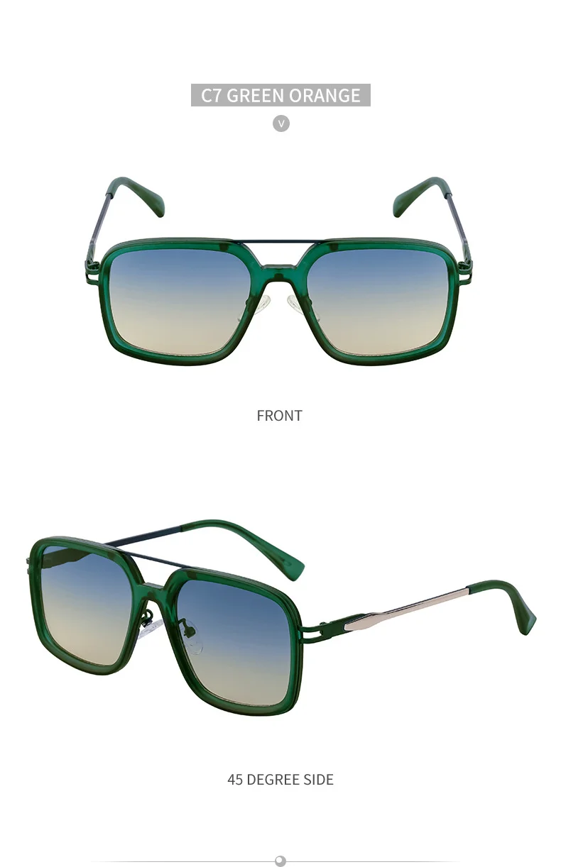 Black PC Men's Premium Retro Square Sunglasses - High-End Polarized Driving Shades Wholesale - Details 24