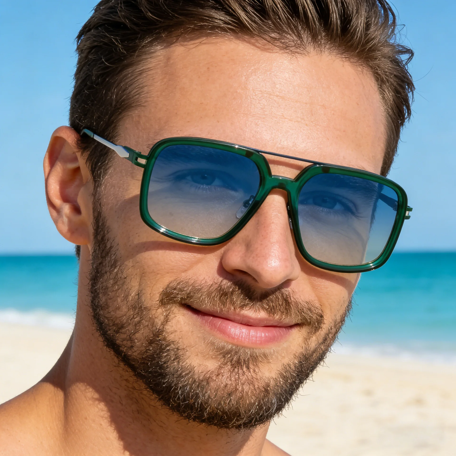 Men's Premium Retro Square Sunglasses - High-End Polarized Driving Shades Wholesale