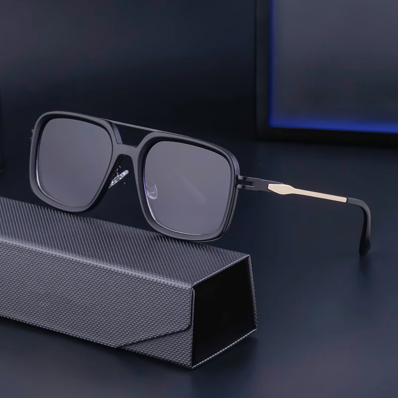 Black PC Men's Premium Retro Square Sunglasses - High-End Polarized Driving Shades Wholesale - View 3