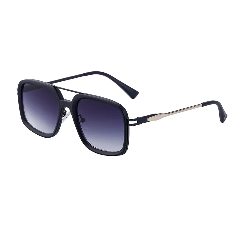 Black PC Men's Premium Retro Square Sunglasses - High-End Polarized Driving Shades Wholesale - View 5