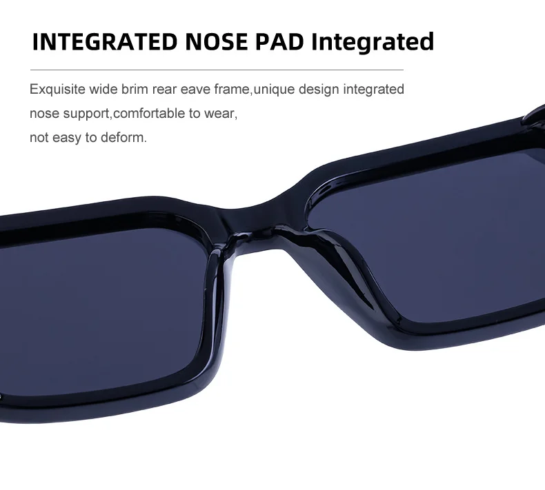 Black Metal Unisex Retro Steampunk Sunglasses - Trendy Small Square Frame Fashion Shades - Details 14