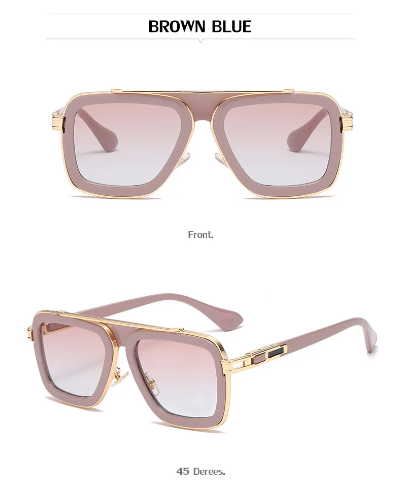 Black PC Unisex Retro Square Sunglasses - Punk Style Trendy Social Media Famous Shades - Details 43