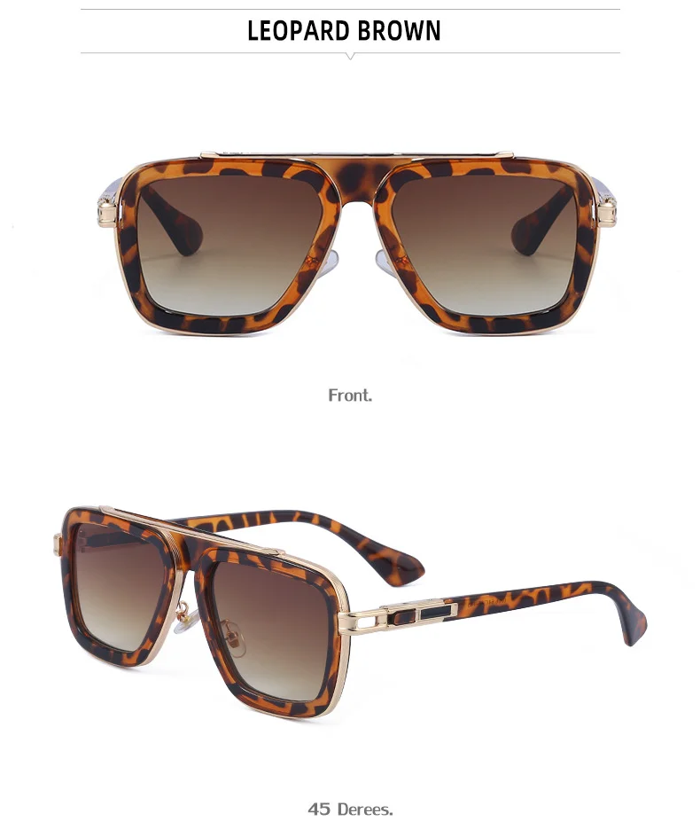 Black PC Unisex Retro Square Sunglasses - Punk Style Trendy Social Media Famous Shades - Details 44