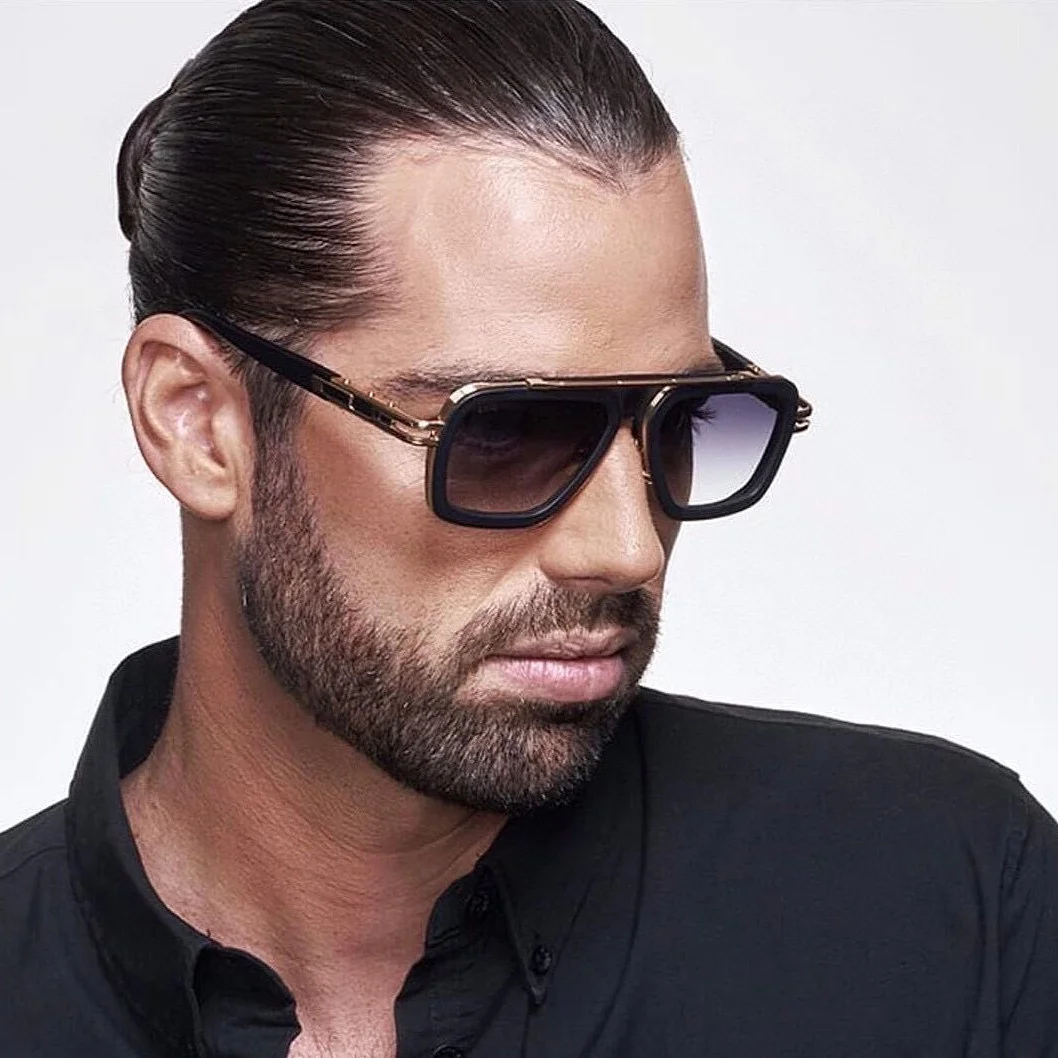 Unisex Retro Square Sunglasses - Punk Style Trendy Social Media Famous Shades