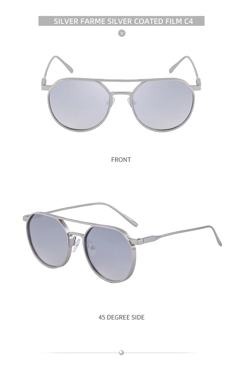 Black Metal Men's Retro Oval Double Bridge Sunglasses - Premium Pilot Driving Sun Glasses - Details 19
