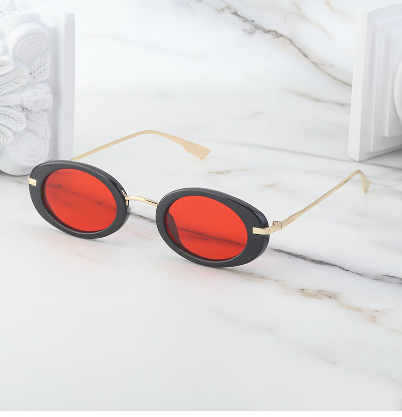 Black Metal Unisex Small Frame Steampunk Sunglasses - Trendy Retro Personalized Eyewear Wholesale - Details 3