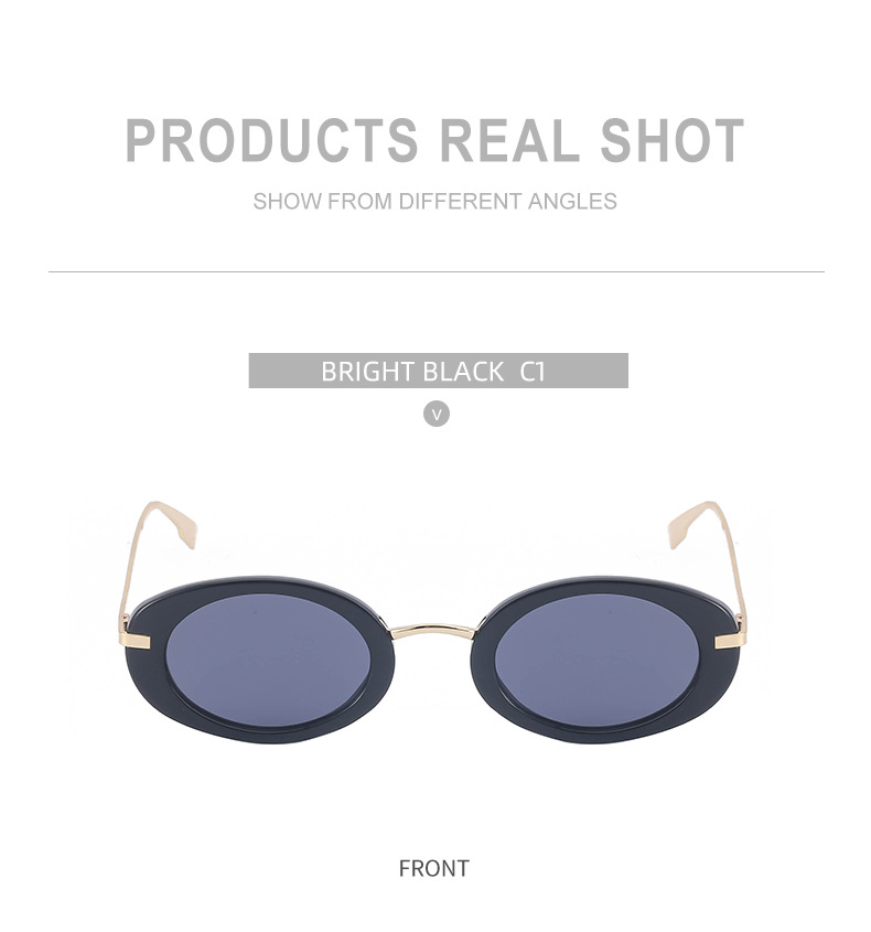 Black Metal Unisex Small Frame Steampunk Sunglasses - Trendy Retro Personalized Eyewear Wholesale - Details 10