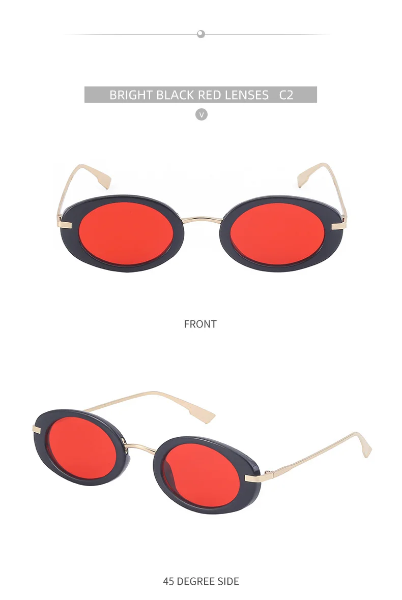 Black Metal Unisex Small Frame Steampunk Sunglasses - Trendy Retro Personalized Eyewear Wholesale - Details 12