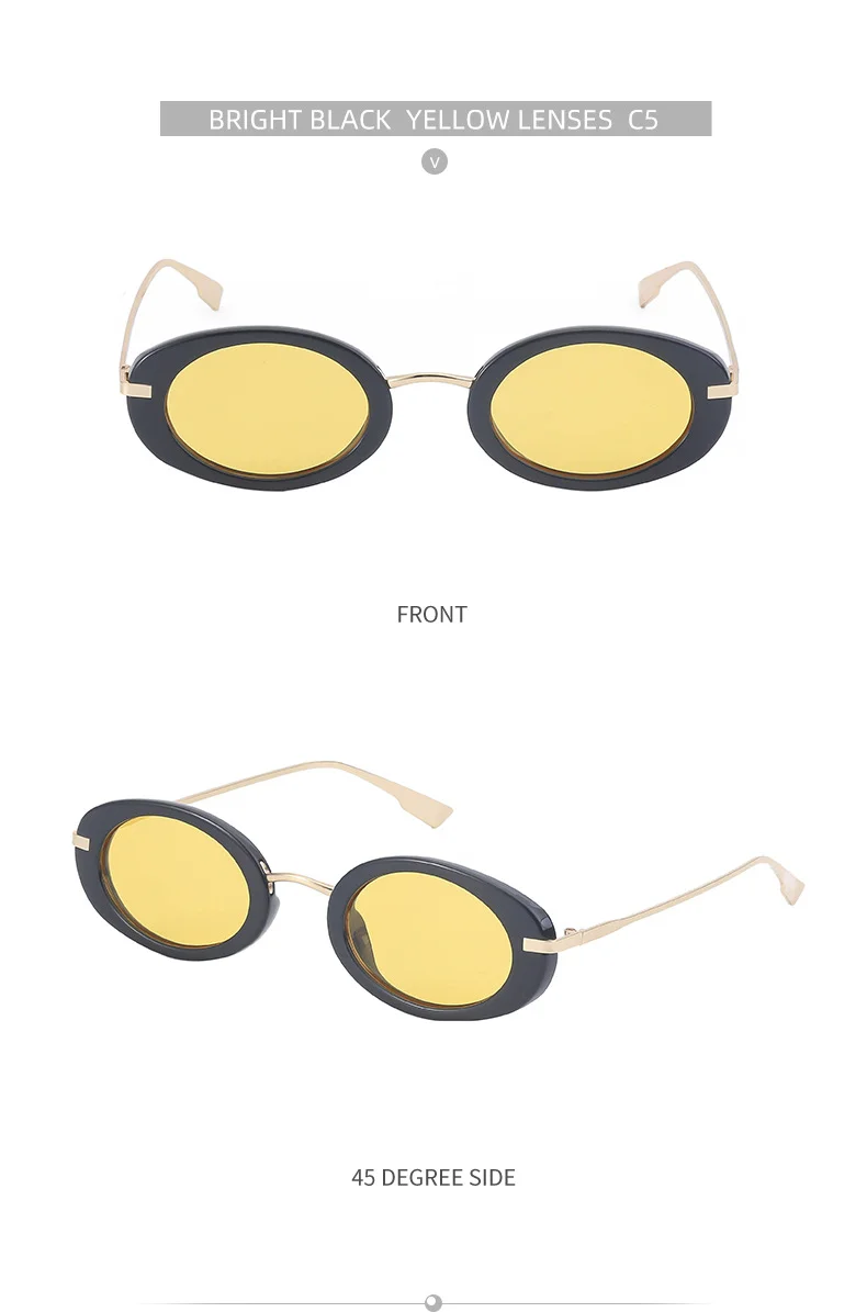 Black Metal Unisex Small Frame Steampunk Sunglasses - Trendy Retro Personalized Eyewear Wholesale - Details 15