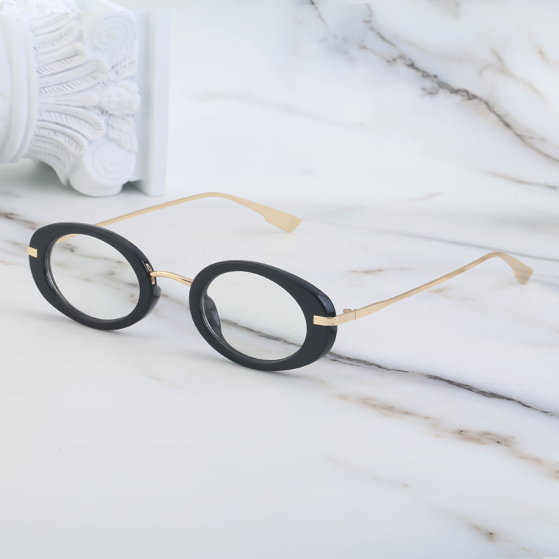 Black Metal Unisex Small Frame Steampunk Sunglasses - Trendy Retro Personalized Eyewear Wholesale - View 4