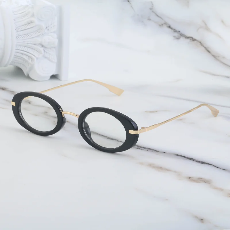 Black Metal Unisex Small Frame Steampunk Sunglasses - Trendy Retro Personalized Eyewear Wholesale - View 4