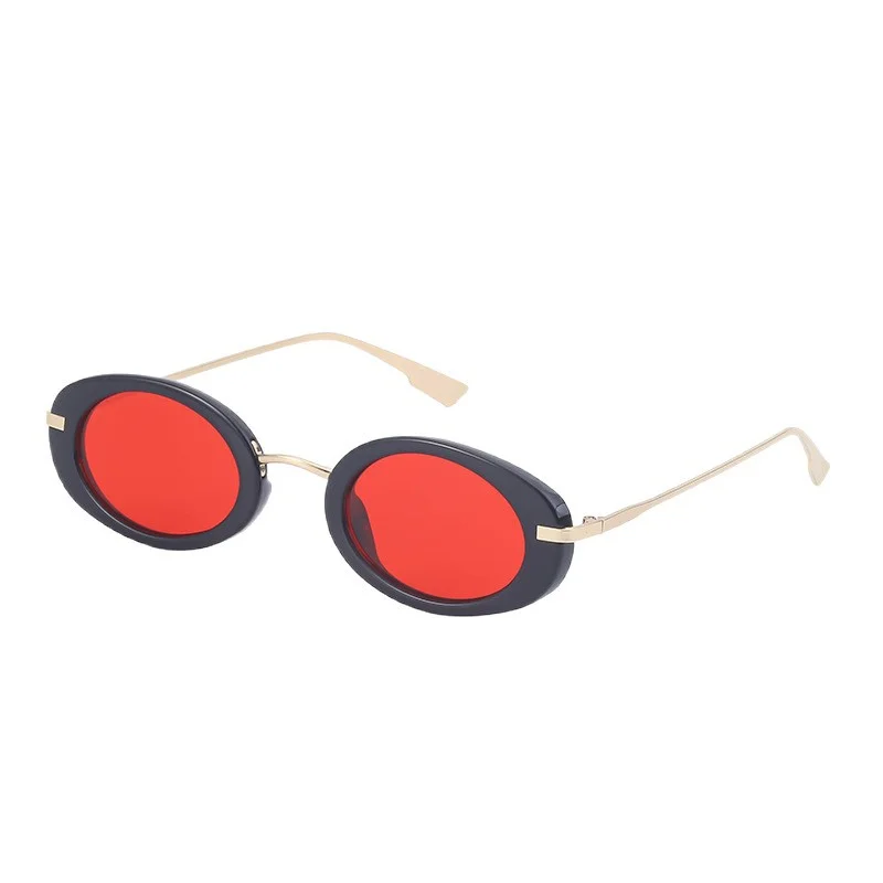 Black Metal Unisex Small Frame Steampunk Sunglasses - Trendy Retro Personalized Eyewear Wholesale - View 5