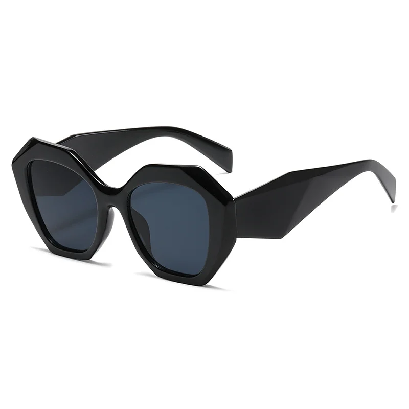 Black PC Women's New Irregular Frame Sunglasses - Trendy Oversized Sun Glasses UV400 - View 5
