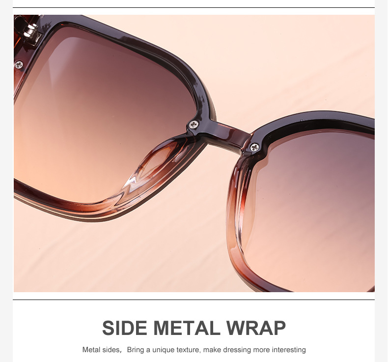 Black PC Women's Oversized Cat Eye Sunglasses - Trendy Fashion UV Protection Shades - Details 13