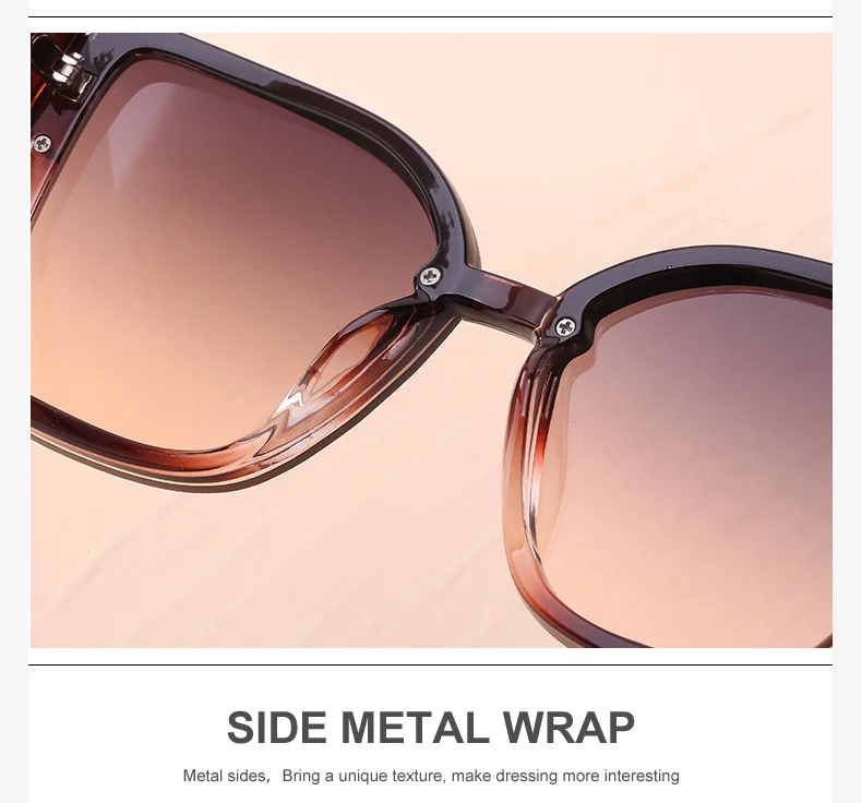 Black PC Women's Oversized Cat Eye Sunglasses - Trendy Fashion UV Protection Shades - Details 13