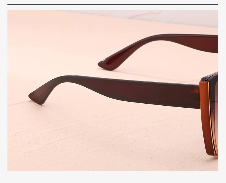 Black PC Women's Oversized Cat Eye Sunglasses - Trendy Fashion UV Protection Shades - Details 15