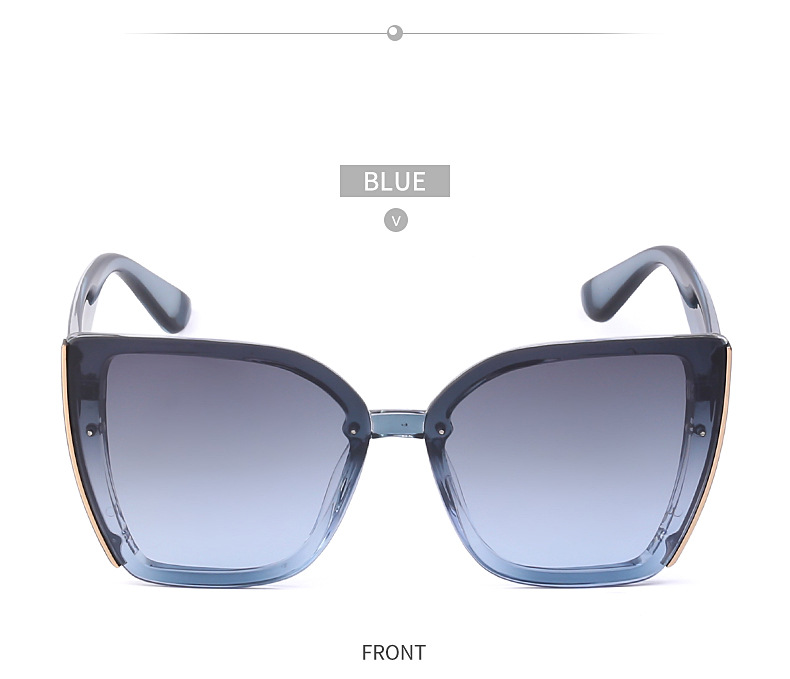 Black PC Women's Oversized Cat Eye Sunglasses - Trendy Fashion UV Protection Shades - Details 25