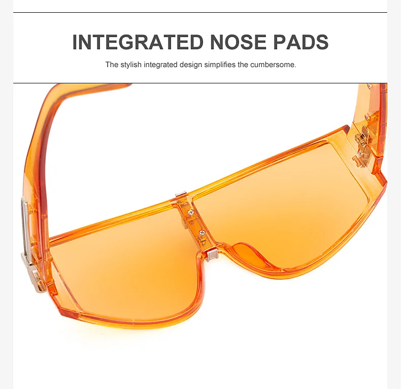 Black PC Women's New Oversized Sunglasses - Fashion UV Protection Sun Glasses - Details 3