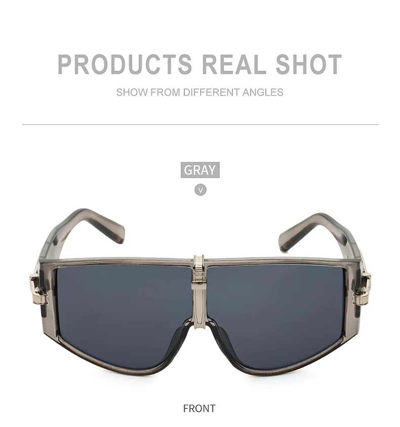 Black PC Women's New Oversized Sunglasses - Fashion UV Protection Sun Glasses - Details 7