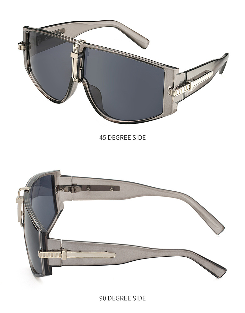 Black PC Women's New Oversized Sunglasses - Fashion UV Protection Sun Glasses - Details 8