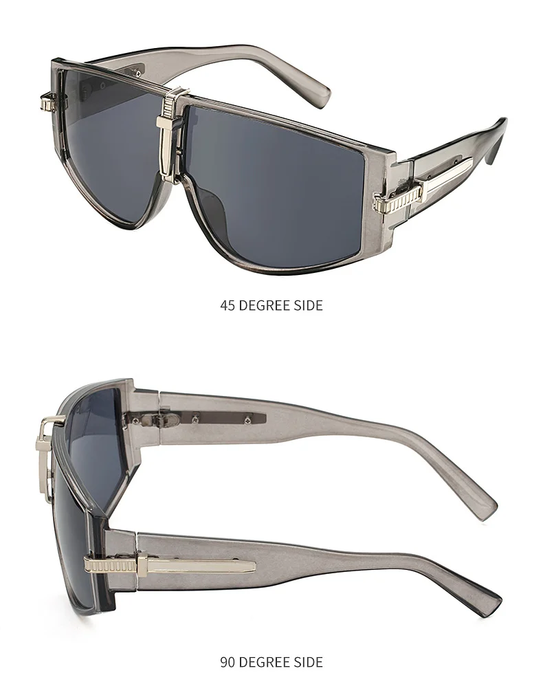 Black PC Women's New Oversized Sunglasses - Fashion UV Protection Sun Glasses - Details 8