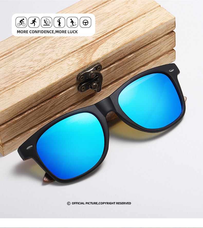 Walnut Walnut Wood + Polarized Lens Premium Walnut Wood Sunglasses – Polarized Bamboo Frames with a Vintage European Flair - Details 3