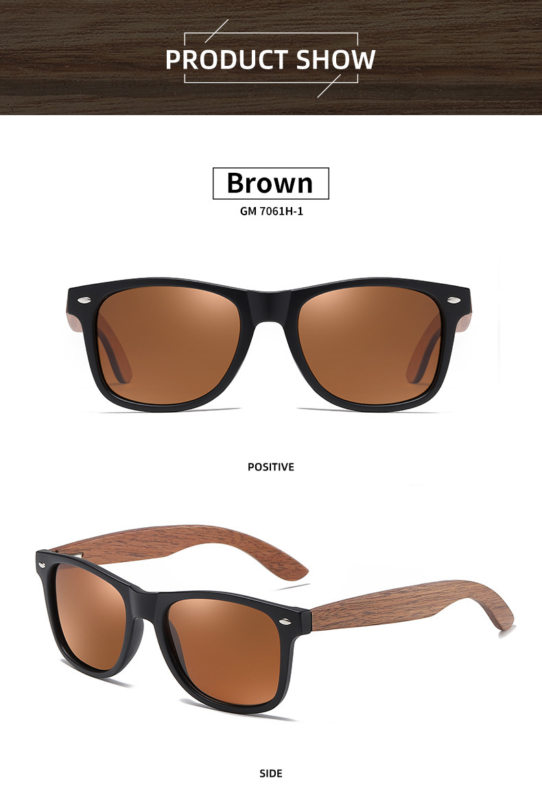 Walnut Walnut Wood + Polarized Lens Premium Walnut Wood Sunglasses – Polarized Bamboo Frames with a Vintage European Flair - Details 7