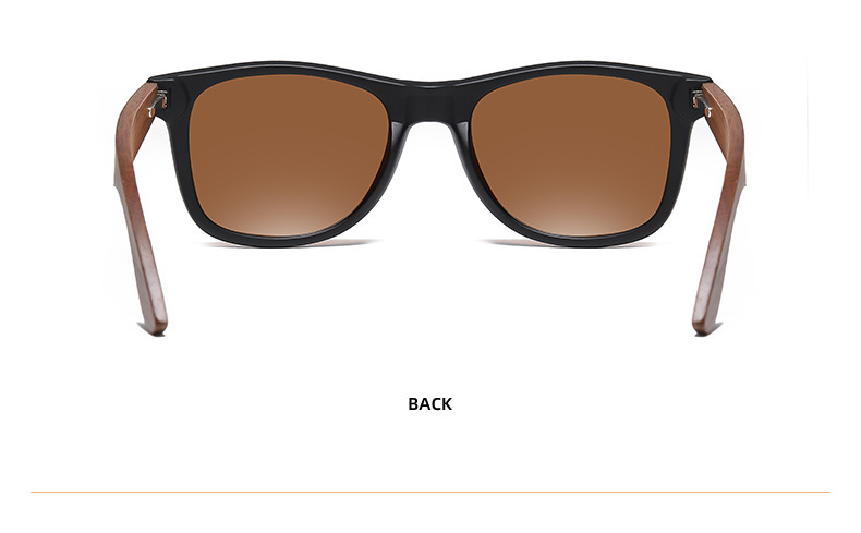 Walnut Walnut Wood + Polarized Lens Premium Walnut Wood Sunglasses – Polarized Bamboo Frames with a Vintage European Flair - Details 8