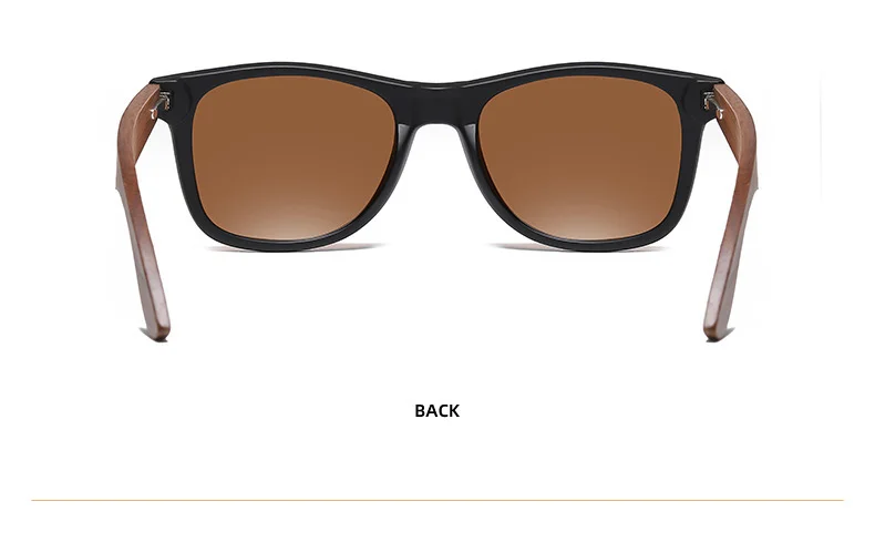 Walnut Walnut Wood + Polarized Lens Premium Walnut Wood Sunglasses – Polarized Bamboo Frames with a Vintage European Flair - Details 8
