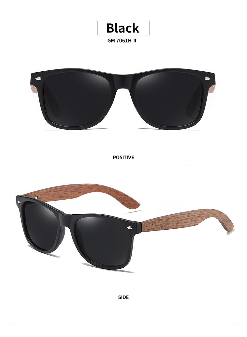 Walnut Walnut Wood + Polarized Lens Premium Walnut Wood Sunglasses – Polarized Bamboo Frames with a Vintage European Flair - Details 11