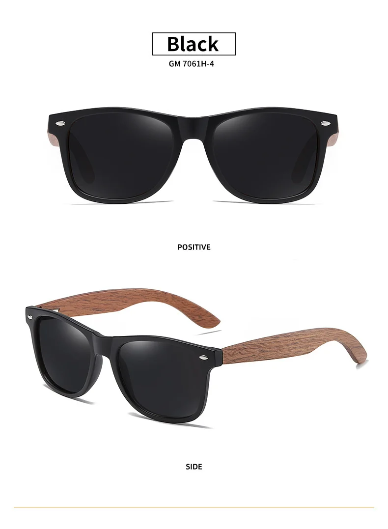 Walnut Walnut Wood + Polarized Lens Premium Walnut Wood Sunglasses – Polarized Bamboo Frames with a Vintage European Flair - Details 11