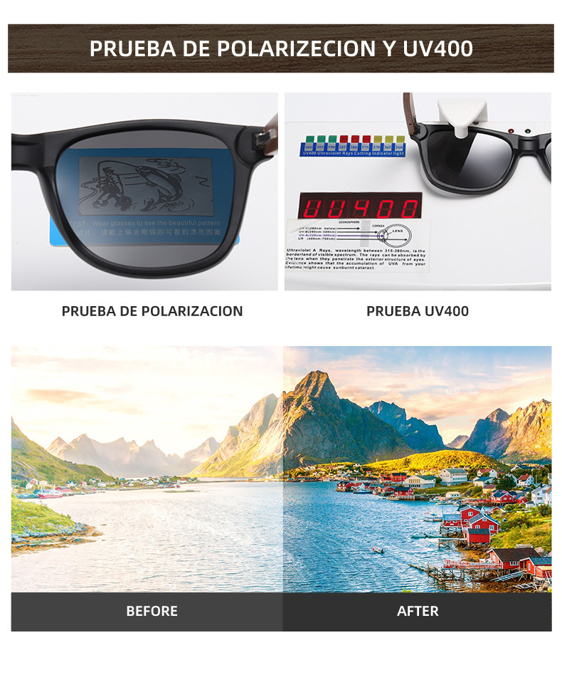 Walnut Walnut Wood + Polarized Lens Premium Walnut Wood Sunglasses – Polarized Bamboo Frames with a Vintage European Flair - Details 15