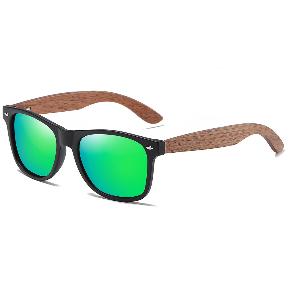 Walnut Walnut Wood + Polarized Lens Premium Walnut Wood Sunglasses – Polarized Bamboo Frames with a Vintage European Flair - View 4