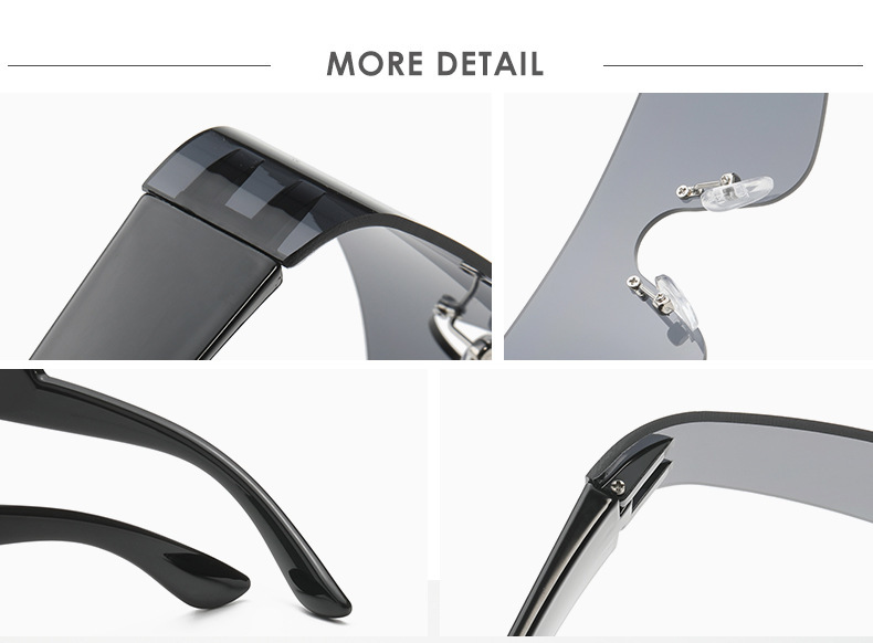 Multiple colors available One-Piece Punk Tech Sunglasses - Futuristic UV Protection for Party Style / $1.55 per pair (Wholesale Price) - View 4