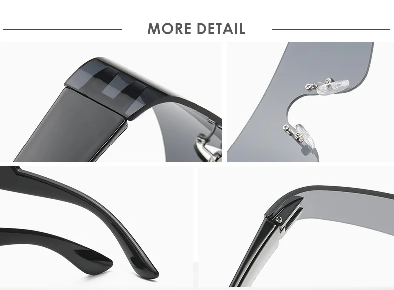 Multiple colors available One-Piece Punk Tech Sunglasses - Futuristic UV Protection for Party Style / $1.55 per pair (Wholesale Price) - View 4