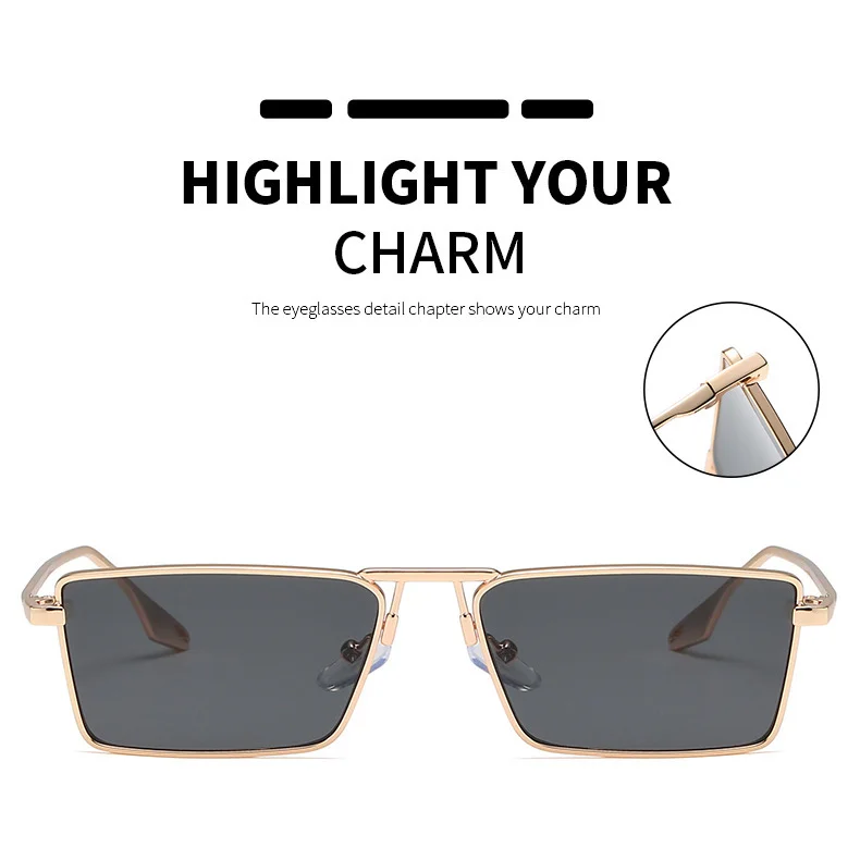Multiple colors available PC Retro Square Sunglasses - Korean Style Aviator Glasses / $2.38 per pair (Wholesale Price) - View 2