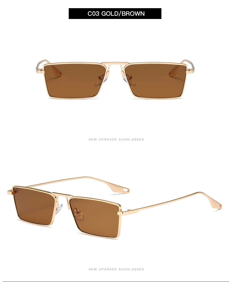 Multiple colors available PC Retro Square Sunglasses - Korean Style Aviator Glasses / $2.38 per pair (Wholesale Price) - Details 4