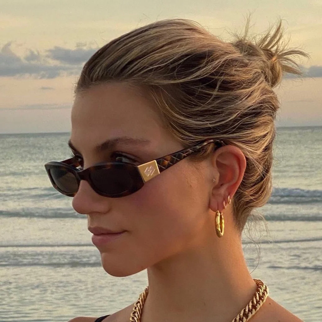 Multiple colors available PC Small Frame Rock Glasses - Diamond Pattern Sunglasses / $0.76 per pair (Wholesale Price) - View 2