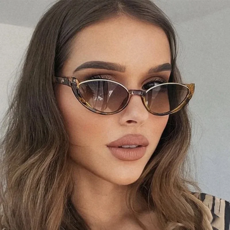 Multiple colors available PC Cat-Eye Small Frame Sunglasses - Y2K Street Style / $0.72 per pair (Wholesale Price) - View 3