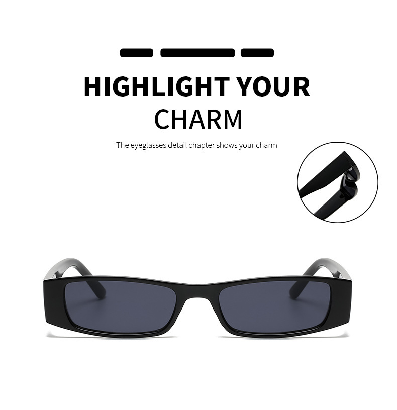 Multiple colors available PC New Retro Small Frame Square Sunglasses / $0.82 per pair (Wholesale Price) - View 4