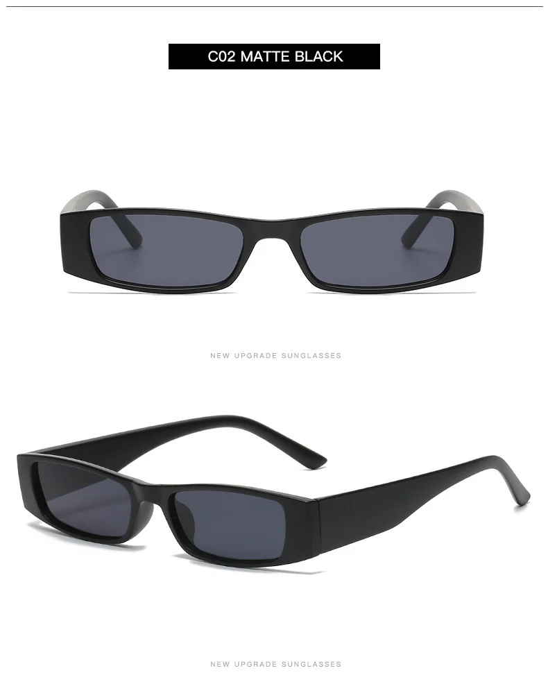 Multiple colors available PC New Retro Small Frame Square Sunglasses / $0.82 per pair (Wholesale Price) - Details 2