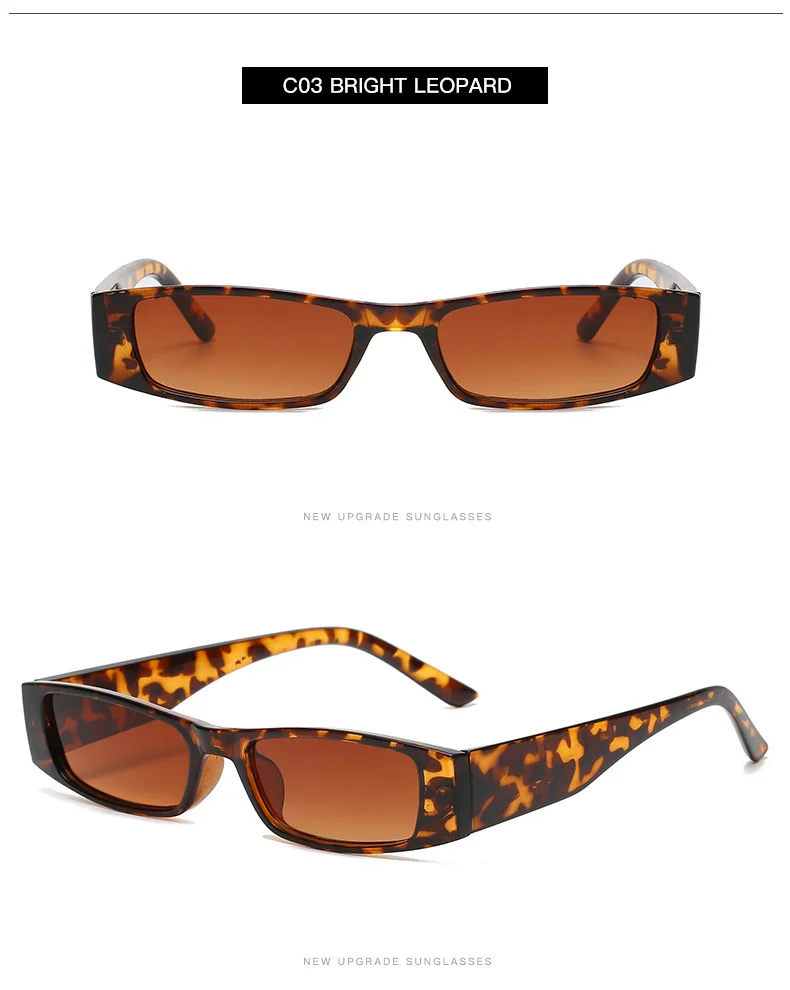 Multiple colors available PC New Retro Small Frame Square Sunglasses / $0.82 per pair (Wholesale Price) - Details 3