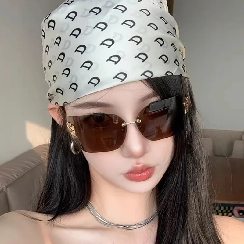 Multiple colors available PC Retro Round-Square Sunglasses - High-End Letter Decor / $1.97 per pair (Wholesale Price) - View 3