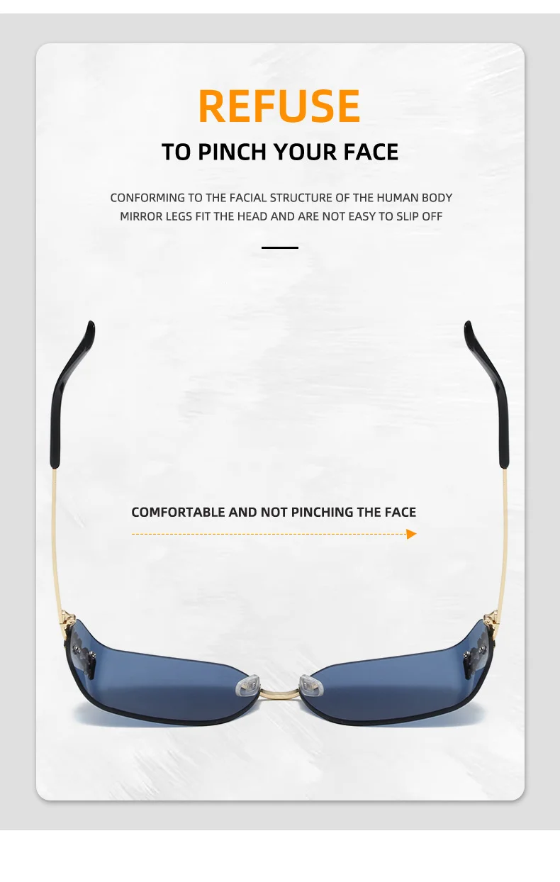 Multiple colors available PC Retro Round-Square Sunglasses - High-End Letter Decor / $1.97 per pair (Wholesale Price) - Details 2