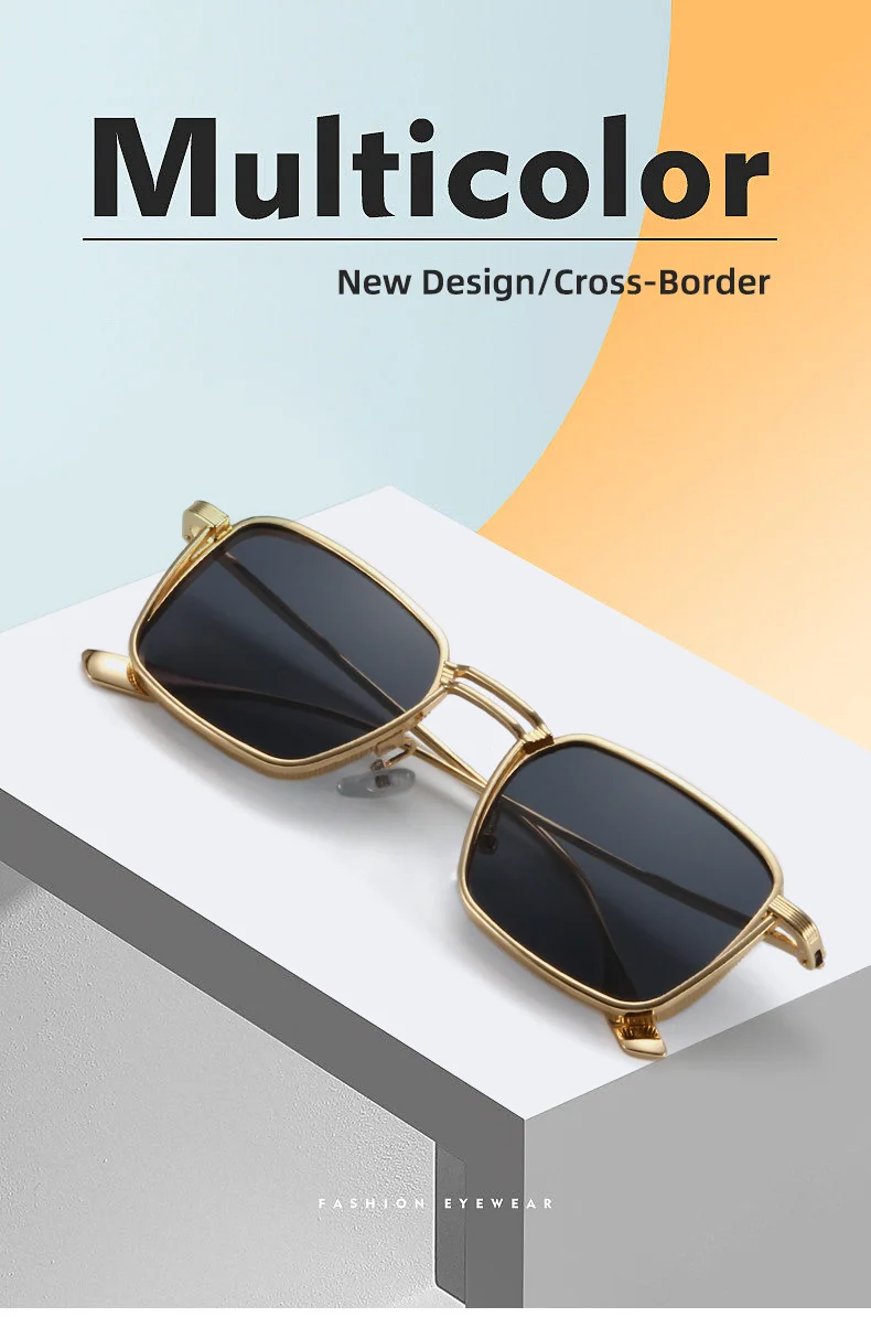 Striped PC Retro Double-Bar Sunglasses - Trendy UV Protection / $1.87 per pair (Wholesale Price) - View 4