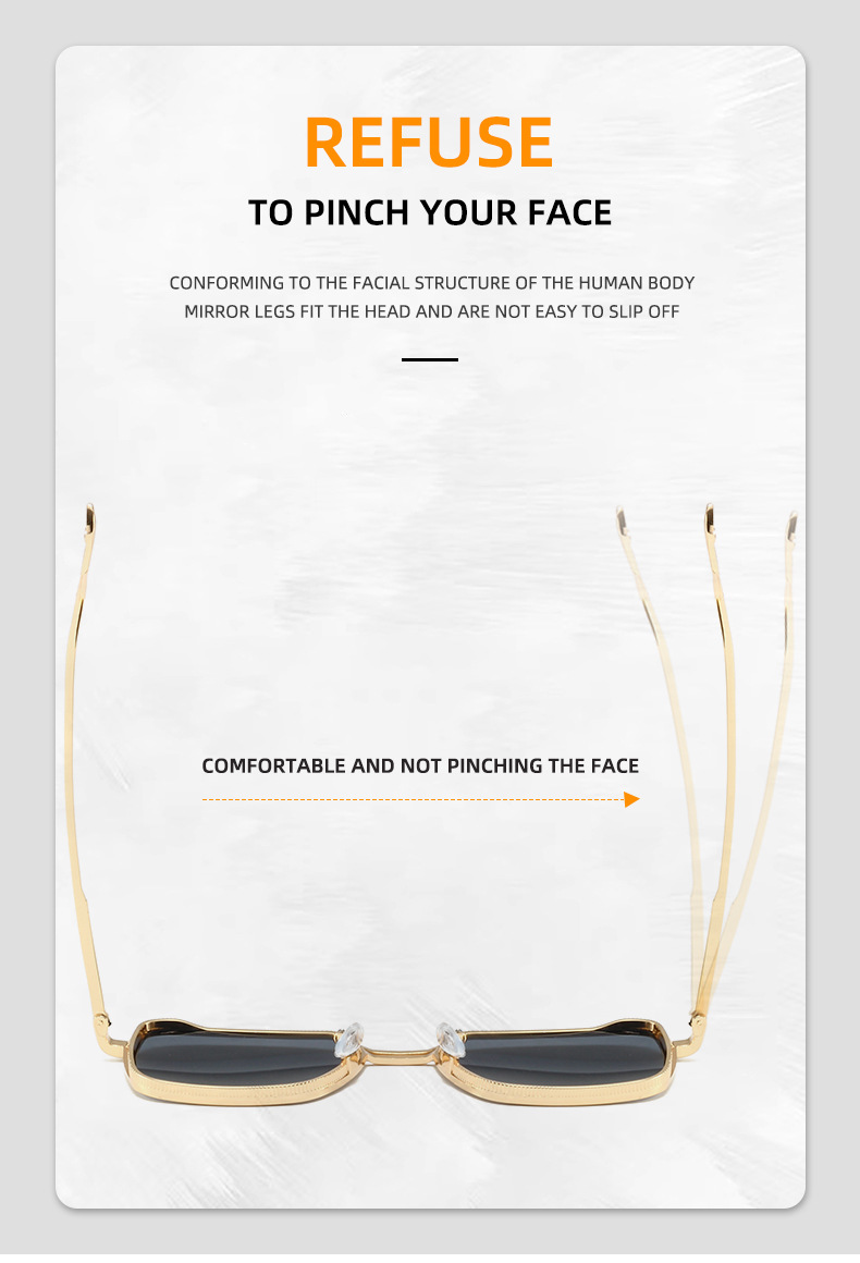 Striped PC Retro Double-Bar Sunglasses - Trendy UV Protection / $1.87 per pair (Wholesale Price) - Details 2
