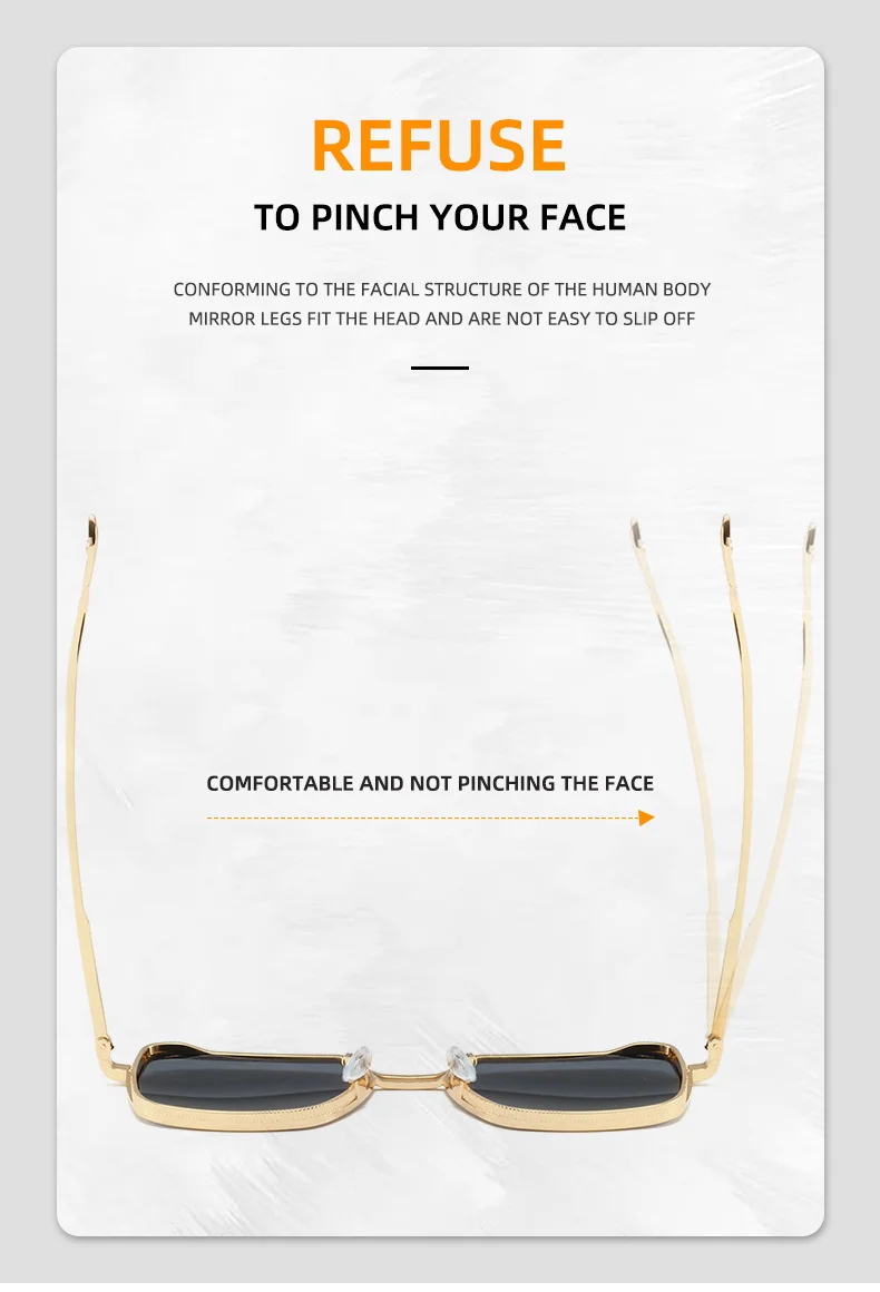 Striped PC Retro Double-Bar Sunglasses - Trendy UV Protection / $1.87 per pair (Wholesale Price) - Details 2