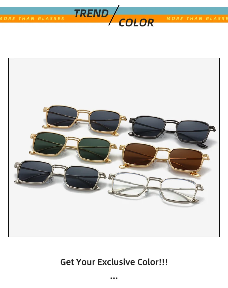 Striped PC Retro Double-Bar Sunglasses - Trendy UV Protection / $1.87 per pair (Wholesale Price) - Details 4