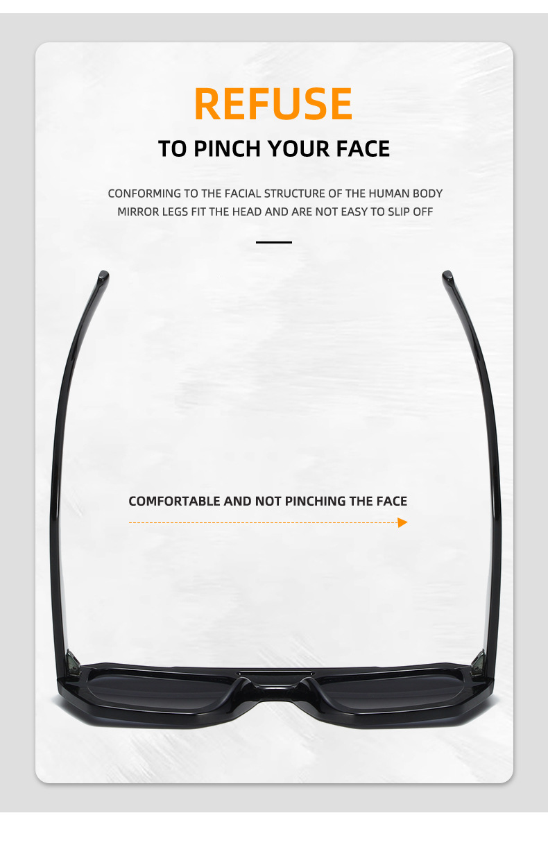 Minimalist color contrast PC Double-Bridge Sunglasses - Minimalist Color Contrast / $0.89 per pair (Wholesale Price) - Details 3
