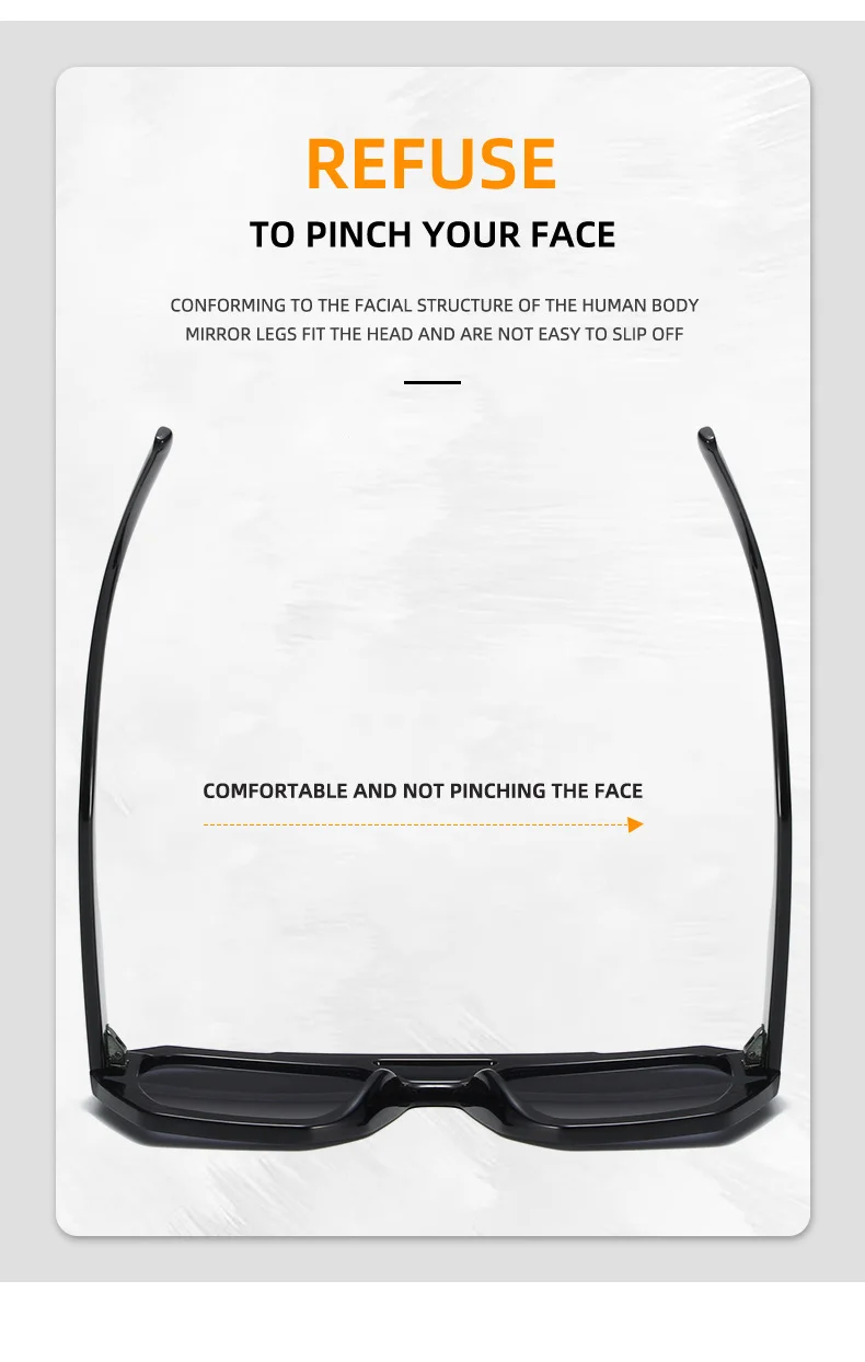 Minimalist color contrast PC Double-Bridge Sunglasses - Minimalist Color Contrast / $0.89 per pair (Wholesale Price) - Details 3